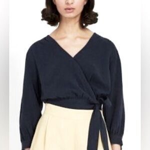 FRANK AND OAK Wrap Blouse